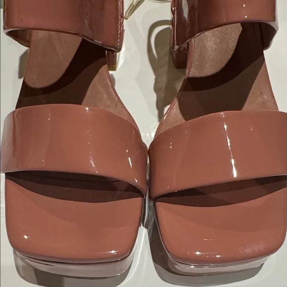 Jeffrey Campbell Patent Leather Women's Sandals in Dusty Rose EUC SZ 8.5 - Picture 3 of 6